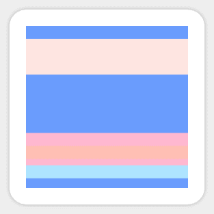 A superb mixture of Fresh Air, Cornflower Blue, Baby Pink, Misty Rose and Melon stripes. Sticker